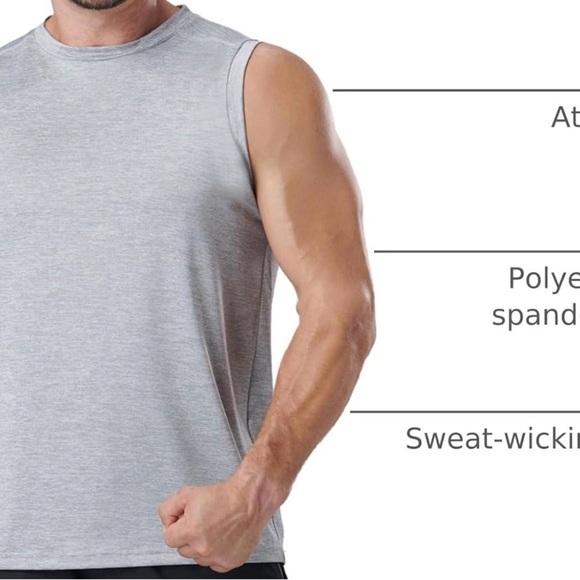 Liberty Dark Gray Sleeveless Shirt- 4 Pack - Picture 14 of 16